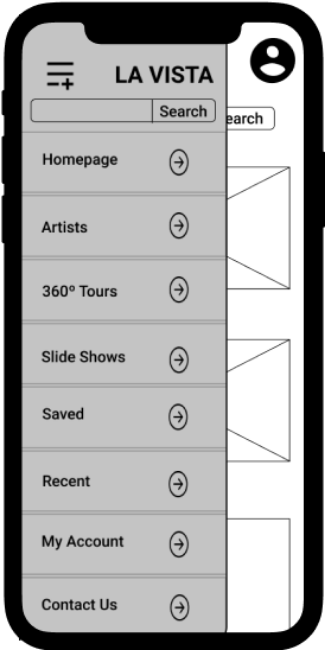 Wireframe - Navigation Menu
